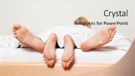  Presentation with good morning couple bed - PPT theme enhanced with intercourse - chief a couple feet background and a white colored foreground