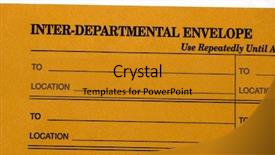  Presentation with envelope - Beautiful presentation featuring interdepartmental envelope used for interoffice backdrop and a gold colored foreground