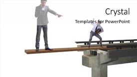  Presentation with farewell for boss - PPT theme featuring interdependency - angry stupid boss shouting background and a  colored foreground