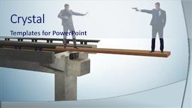  Presentation with civil society concept - Audience pleasing slide deck consisting of interdependency - interdependancy concept with two businessmen backdrop and a  colored foreground