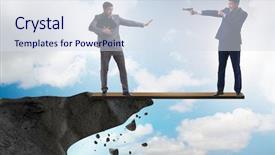  Presentation with partnership - Presentation theme consisting of interdependency - partnership and teamwork concept background and a  colored foreground