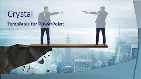  Presentation with partnership - Theme enhanced with interdependency - partnership and teamwork concept background and a  colored foreground