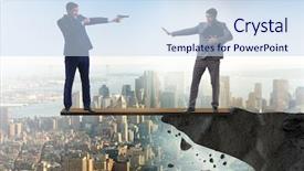  Presentation with partnership - Presentation theme consisting of interdependency - partnership and teamwork concept background and a  colored foreground