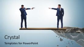  Presentation with partnership - Colorful presentation theme enhanced with interdependency - partnership and teamwork concept backdrop and a light blue colored foreground