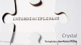  Presentation with puzzle - Presentation enhanced with interdisciplinary-text-written background and a white colored foreground