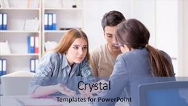  Presentation with mortgage - Beautiful theme featuring dissappointed at high interest mortgage backdrop and a ocean colored foreground