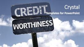  Presentation with stormy sky and dark clouds - Slides featuring interest rate - credit worthiness sign with clouds background and a ocean colored foreground