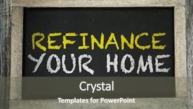  Presentation with chalkboard - Presentation enhanced with interest rate - refinance your home written background and a gray colored foreground