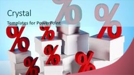  Presentation with percent - Theme with interest rate - symbol percent concept of discount background and a cool aqua colored foreground