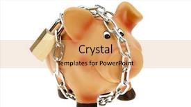  Presentation with piggy bank - Theme enhanced with interest rate risk - piggy bank background and a coral colored foreground