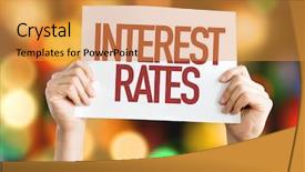  Presentation with interest rate liberalization - Audience pleasing PPT theme consisting of interest rates placard with bokeh backdrop and a gold colored foreground