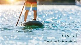  Presentation with activity - Slide set consisting of interesting - detail of young man standing background and a light blue colored foreground