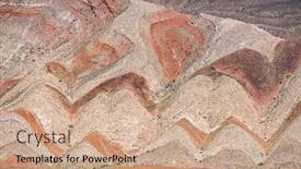  Presentation with erosion - Beautiful presentation design featuring interesting-background-of-red-banded backdrop and a coral colored foreground