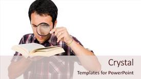  Presentation with magnifying glass - Amazing slides having interesting book with magnifying glass backdrop and a lemonade colored foreground