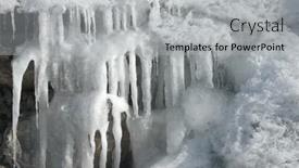  Presentation with ice - Amazing PPT theme having interesting-ice-formations backdrop and a light gray colored foreground