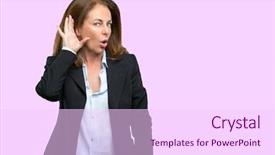  Presentation with business communication - Slide set featuring interesting news expressing communication background and a white colored foreground