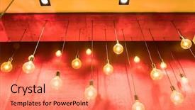  Presentation with lamps - Amazing presentation theme having interesting shape of tungsten filament backdrop and a coral colored foreground