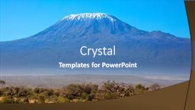  Presentation with savanna - Presentation having interesting-trip-to-africa-amboseli background and a teal colored foreground