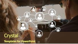  Presentation with interface - Beautiful slide set featuring turning gears computer - interface against couple backdrop and a tawny brown colored foreground