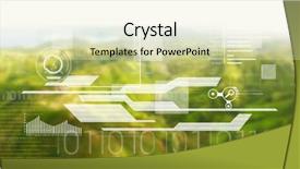  Presentation with green mountains - Colorful presentation theme enhanced with interface against green blurry mountains backdrop and a soft green colored foreground