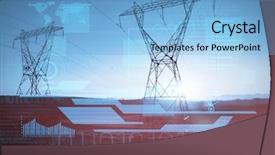  Presentation with electricity - Colorful theme enhanced with interface against the evening electricity backdrop and a light blue colored foreground