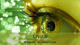  Presentation with process - Beautiful slide deck featuring interface circuits - close up of woman eye backdrop and a gold colored foreground