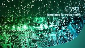  Presentation with circuits - Presentation having interface circuits - fiber optics background and a forest green colored foreground