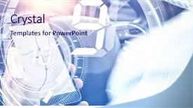  Presentation with timer - Cool new PPT theme with interface dial countdown with timer backdrop and a light blue colored foreground