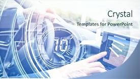  Presentation with indoor navigation - Colorful presentation design enhanced with close-up of navigation backdrop and a sky blue colored foreground