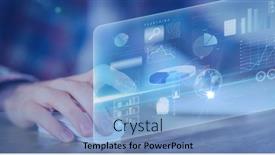  Presentation with digital statistics - Amazing PPT theme having interface-showing-information-and-statistics backdrop and a light blue colored foreground