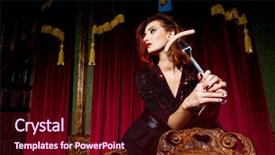  Presentation with vintage - Slide deck featuring interior and having a meal background and a wine colored foreground