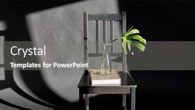  Presentation with vintage book - Presentation theme with interior-and-home-decor-concept background and a gray colored foreground