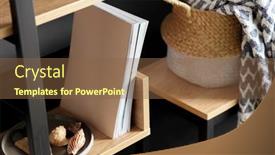  Presentation with black art - Presentation featuring interior-and-home-decor-concept background and a tawny brown colored foreground