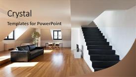  Presentation with amsterdam historical beautiful view - Cool new slides with interior beautiful loft hardwood floor backdrop and a mint green colored foreground