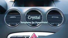  Presentation with car design - PPT theme with interior cars element background and a ocean colored foreground