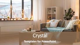  Presentation with christmas candles - Presentation featuring interior christmas and interior concept background and a violet colored foreground