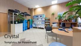  Presentation with office water cooler - PPT layouts with computer file cabinet - office interior company selling water background and a  colored foreground