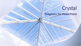  Presentation with tall building - Presentation theme with interior design abstract background window background and a sky blue colored foreground