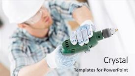  Presentation with home design - Colorful slide set enhanced with interior design and home renovation backdrop and a white colored foreground