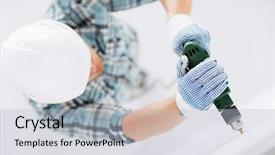  Presentation with drill - Audience pleasing PPT theme consisting of interior design and home renovation backdrop and a light blue colored foreground