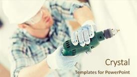  Presentation with home design - Cool new presentation theme with interior design and home renovation backdrop and a cream colored foreground