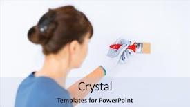  Presentation with home design - Theme featuring interior design and home renovation background and a  colored foreground