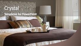 Presentation with interior design - Audience pleasing slides consisting of interior design bedrrom - master bedroom backdrop and a gray colored foreground