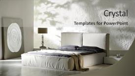  Presentation with classic - Slides featuring interior design bedrrom - new classic bedroom background and a light gray colored foreground