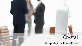  Presentation with office - Cool new theme with interior design hospitals - blurred image of the office backdrop and a white colored foreground