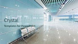  Presentation with interior design office - Presentation design featuring interior design hospitals - ground floor hall of office background and a light blue colored foreground