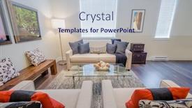  Presentation with room interior design - Colorful slide set enhanced with interior-design-of-a-luxury backdrop and a lemonade colored foreground