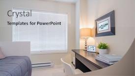  Presentation with room interior design - PPT layouts with interior-design-of-a-luxury background and a light gray colored foreground