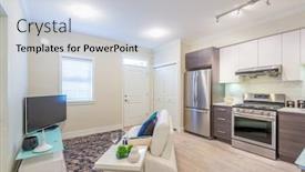  Presentation with room interior design - Colorful PPT layouts enhanced with interior-design-of-a-luxury backdrop and a lemonade colored foreground