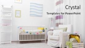  Presentation with room interior design - Cool new theme with interior design of baby room backdrop and a white colored foreground
